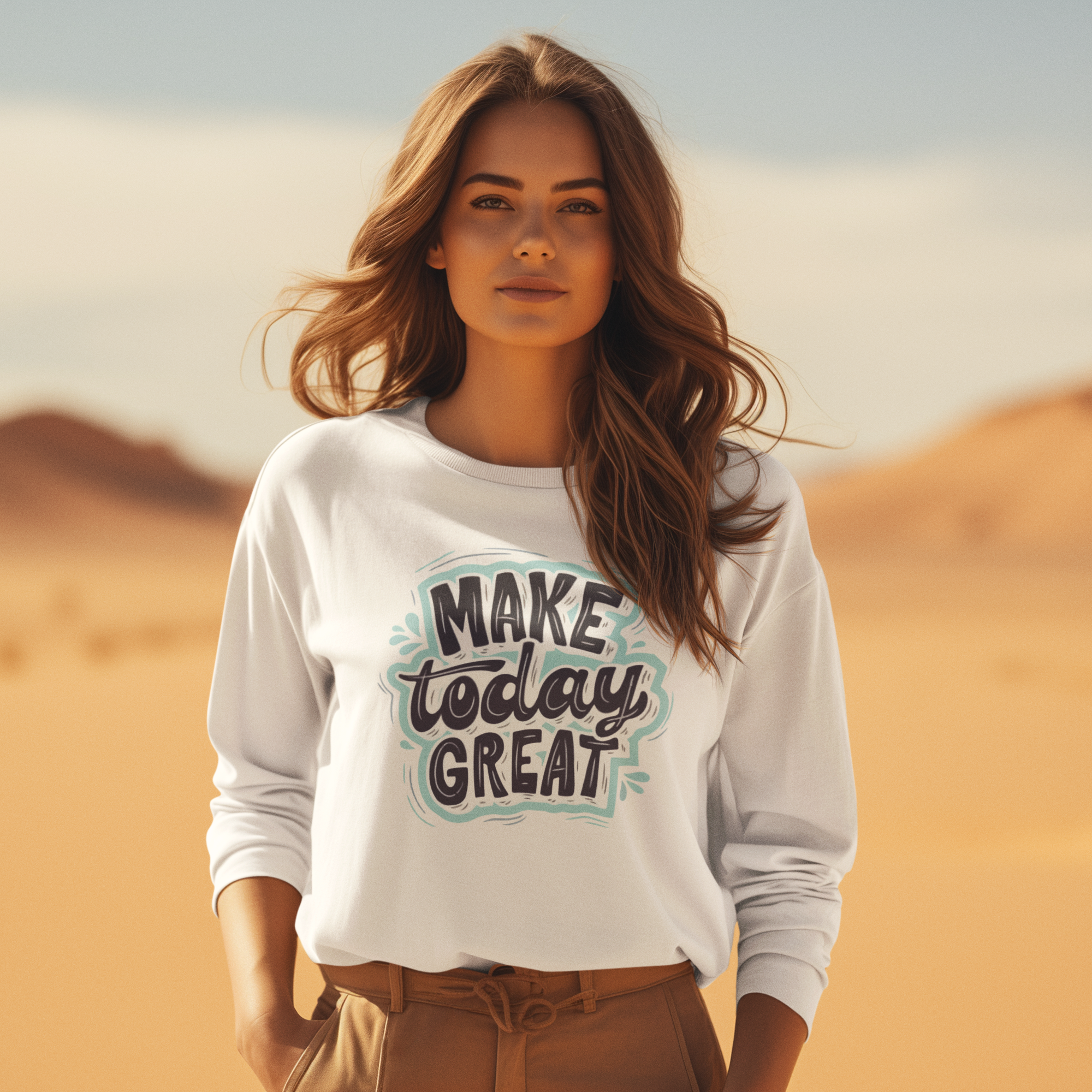 "Make Today Great" Unisex Sweatshirt - Elevate Your Day in Style