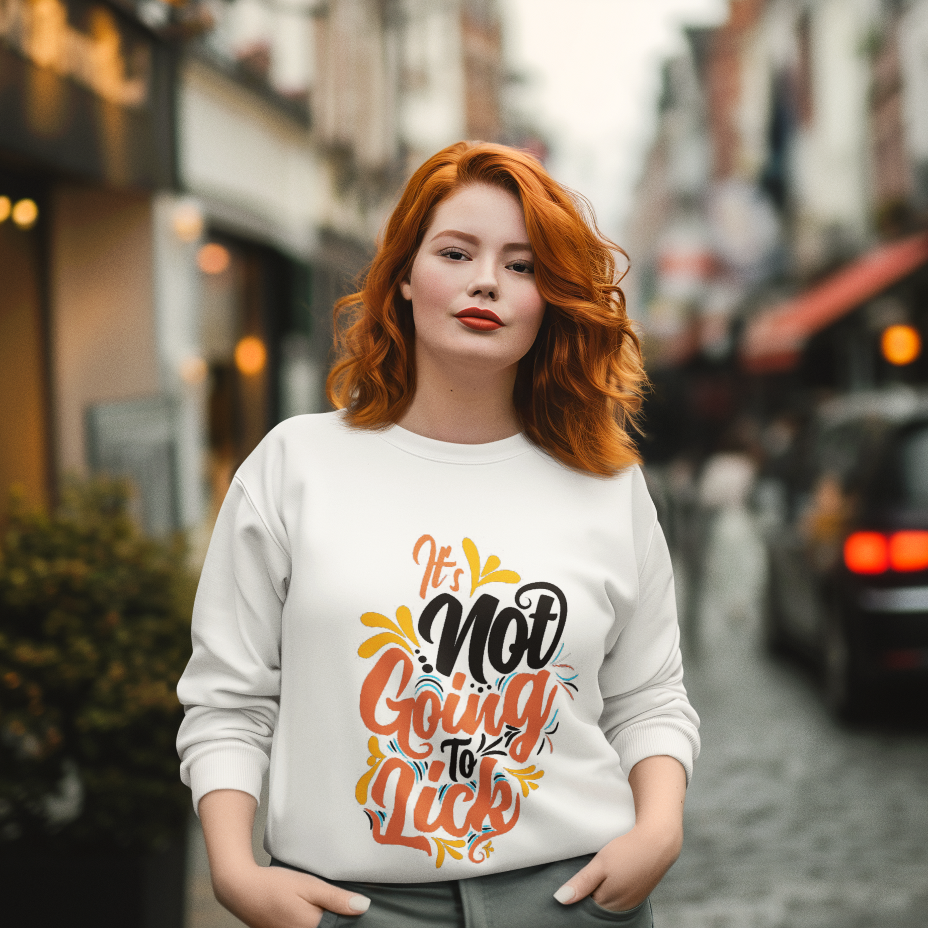 Sweet & Cheeky: Unisex 'It's Not Going To Lick' Sweatshirt